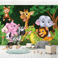 Fotobehang Jungle Dieren Kids