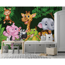 Fotobehang Jungle Dieren Kids