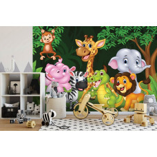 Fotobehang Jungle Dieren Kids