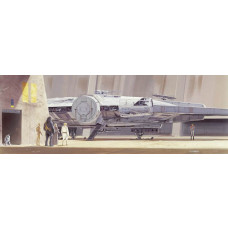 Fotobehang Star Wars Classic RMQ Millennium Falcon Panorama - 368 x 127 cm